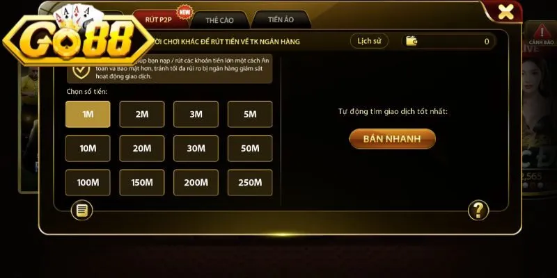 4 bước siêu dễ để cược thủ rút tiền Go88