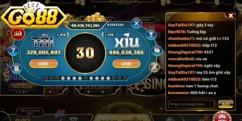 Tài xỉu Go88 là sảnh chơi đổi thưởng xanh chín