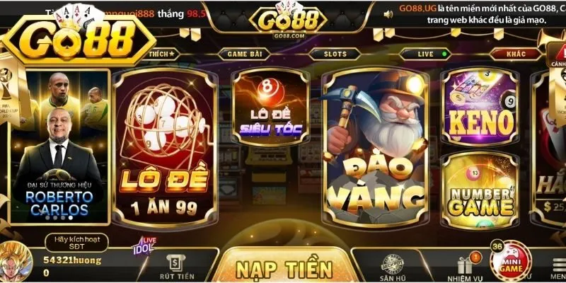 Sảnh xổ số Go88 được nhiều hội viên quan tâm
